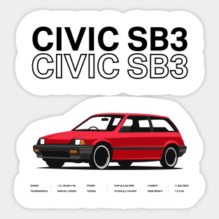 Honda civic SB3 Sticker